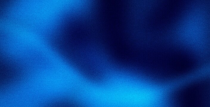 Blue dark abstract grainy gradient background with noise texture and blur for digital wallpaper, web banner, website header, and poster backdrop.