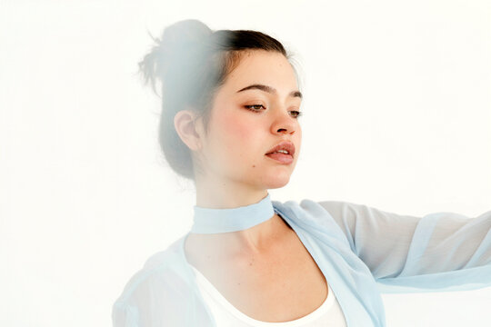 Woman with ethereal soft lighting