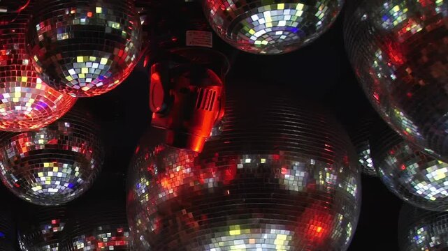 Experience the vibrant glow of Christmas at a bustling nightclub.