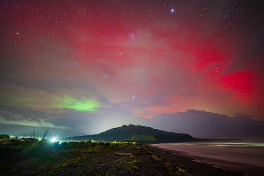 Aurora Australis on the West Coast New Zealand 