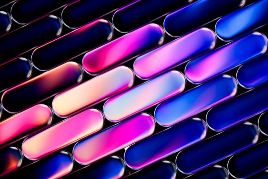 Diagonal 3D Neon Capsule