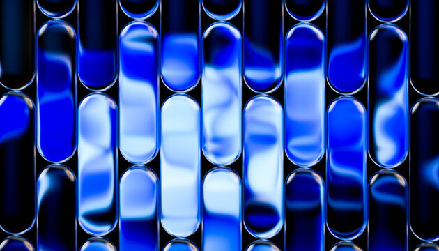 Blue 3D Liquid Capsule