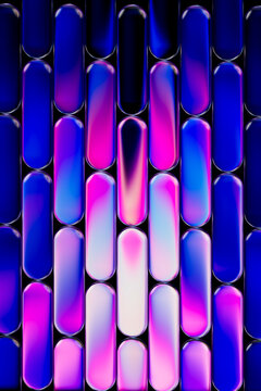 Vertical 3D Neon Pill