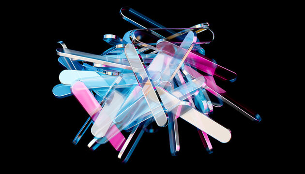 3D Glass Blade Cluster