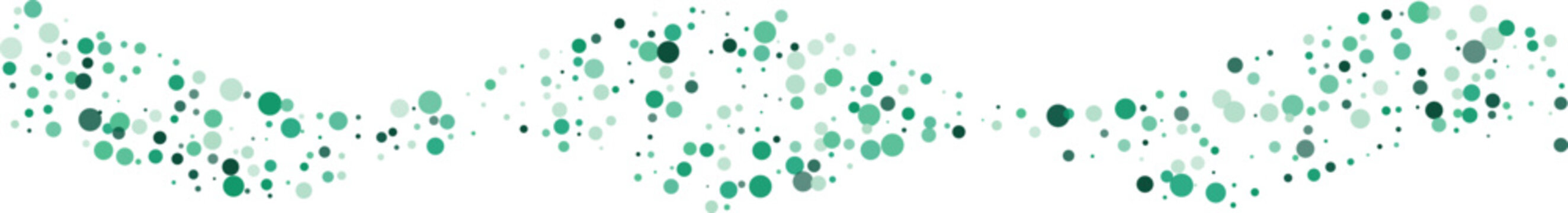 Teal blue green dots wave pattern on white background abstract concept
