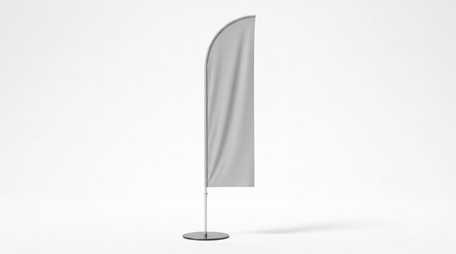 Blank Feather Flag Banner Mockup for Outdoor Advertising and Branding