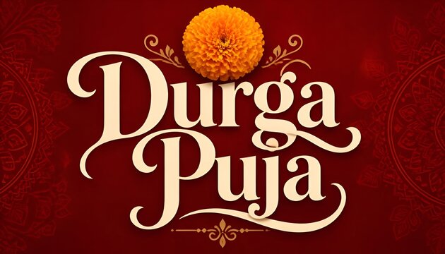 Durga Puja, Celebrate the vibrant Hindu festival with this colorful Happy Durga Puja greeting