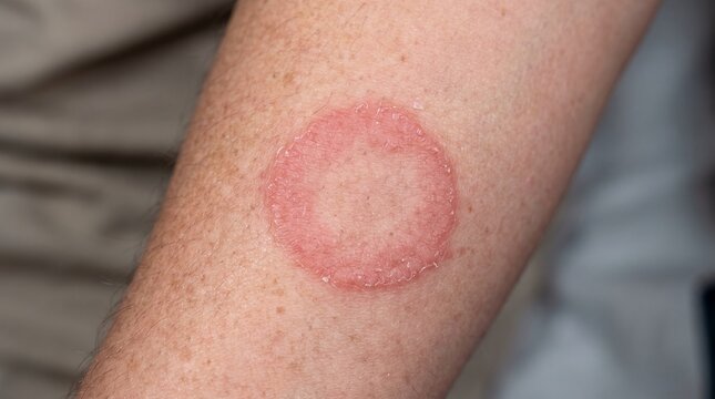 Dermatophytosis Tinea Fungal Skin Infection Realistic Clinical Dermatology Close Up Photograph
