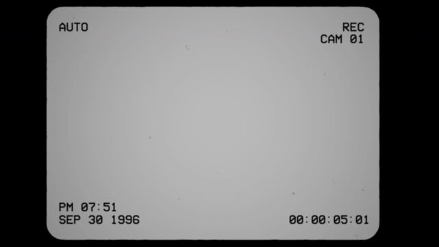 Retro camcorder recording screen with vintage timestamp and timecode