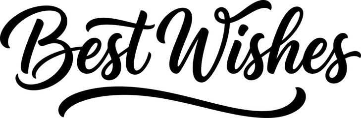 Elegant best wishes typography design featuring stylish handwritten calligraphy script perfect for greeting cards and special occasion celebration projects © MohammadNazrul
