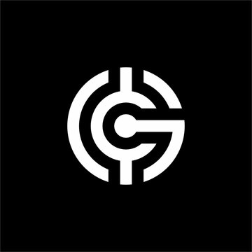 Futuristic GC or CG crypto logo merging letters G & C into a circular circuit token. Unique and elegant mark ideal for cryptocurrency, blockchain, fintech, Web3, and digital finance.