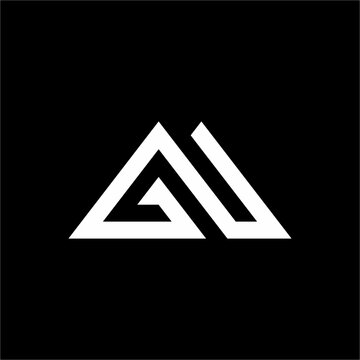 Sleek GM or MG monogram logo forming parallel geometric mountain slopes with G & M. Unique and elegant mark ideal for architecture, engineering, outdoor apparel, and fintech.