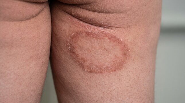 Tinea Cruris Jock Itch Fungal Groin Infection Realistic Clinical Dermatology Photograph