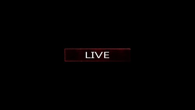 LIVE Broadcast Badge with Modern Red Streaming Label on Transparent Background...LIVE Broadcast Badge with Modern Red Streaming Label on Transparent Background.