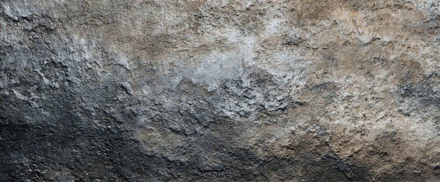 Close-up of weathered, textured rock with a gradient of dark gray to light brown