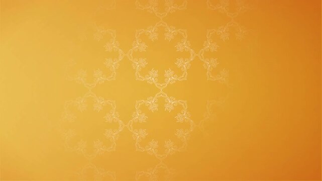 Abstract Golden Background with Decorative Floral Mandala Patterns.