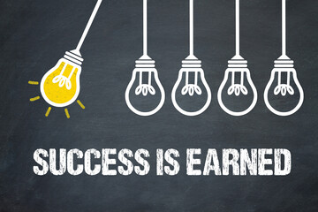 Fototapeta premium Success is earned 