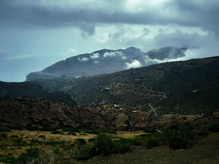 Morocco Mountain Landscape with Low Clouds Over a Coastal Valley © Ayyoub.photography