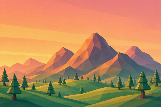 Low Poly Mountains at Sunset

Golden Sunset Over Polygonal Mountain Landscape