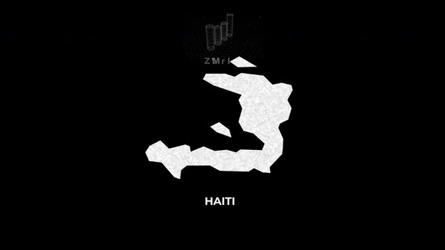 Haiti technology map with animated charts, graphs, statistics, and analytics showcasing economy, infrastructure, innovation, population, trade, energy, and national development