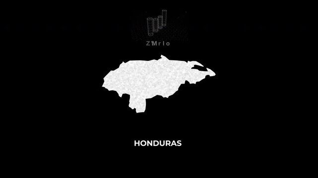 Honduras technology map with animated charts, graphs, statistics, and analytics showcasing economy, infrastructure, innovation, population, trade, energy, and national development