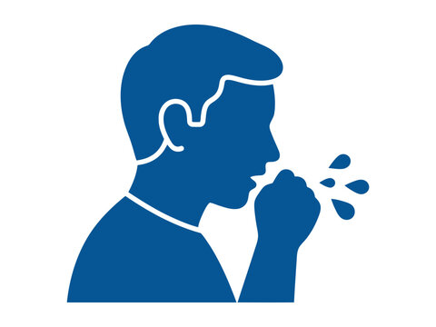 Person Coughing Respiratory Illness Flat Icon