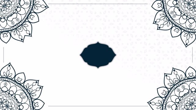 Elegant Decorative Mandala Background with Central Frame for Text.