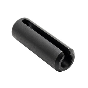 Metal spring tension pin. Industrial slotted dowel fastener for mechanical engineering.