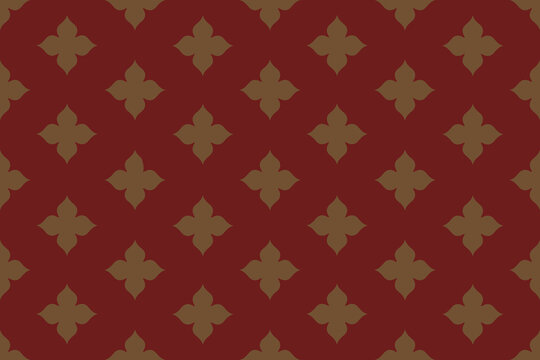 seamless Thai design stylr red background wallpaper pattern
