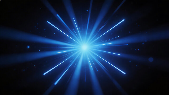 Blue light rays emanating from central point