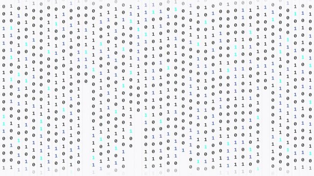 Binary Code Pattern of Ones and Zeros in a Digital Abstract Design