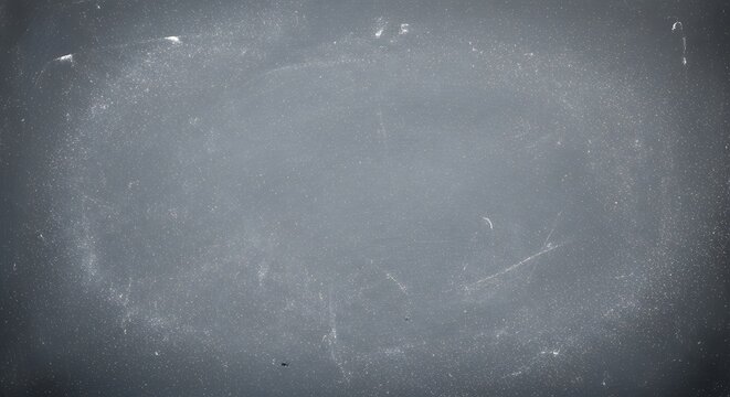 Dark grey chalkboard surface with subtle scratches and dust texture, vintage school blackboard background, for writing or projects