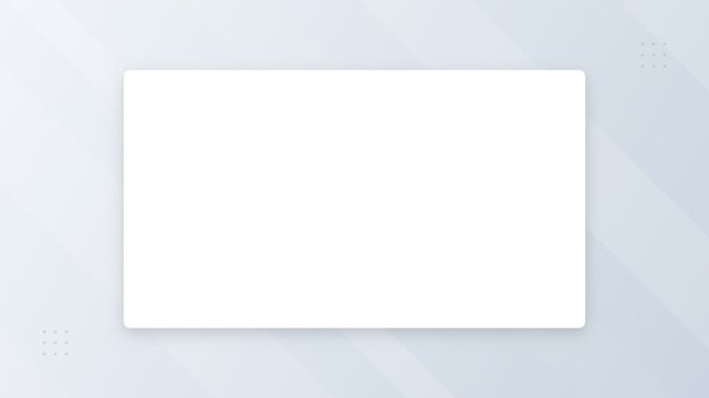 Clean white frame on abstract light blue background