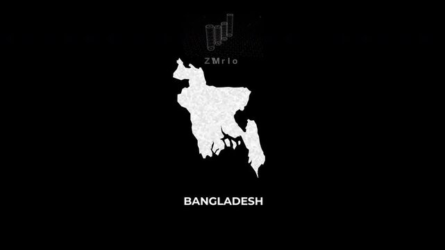 Bangladesh technology map with animated charts, graphs, statistics, and analytics showcasing economy, infrastructure, innovation, population, trade, energy, and national development