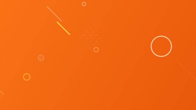 Abstract geometric shapes on orange background