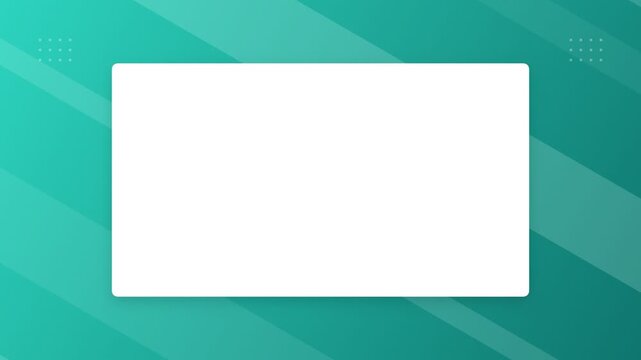 Blank white rectangle on abstract teal background