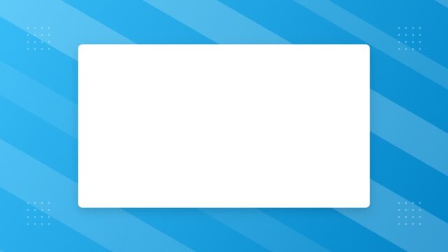 Blank white rectangle on blue abstract background