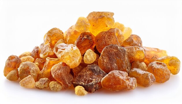Sweet Myrrh Or Opopanax Also Known As Opobalsam Isolated On White