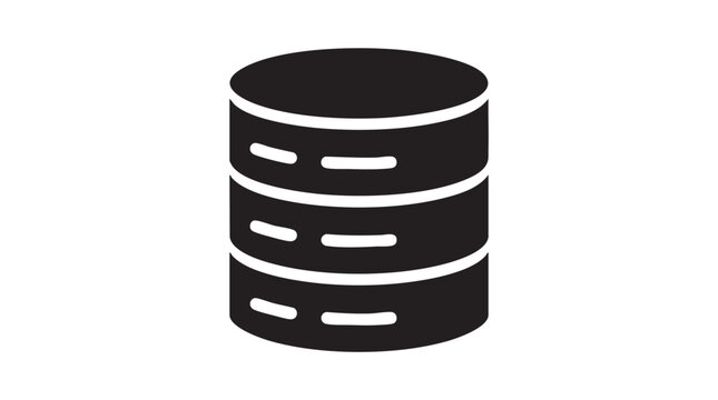 Database server icon for modern digital data storage solutions.