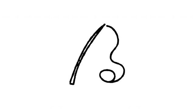 4K hand drawn cat toy wand icon featuring boiling line animation. Frame by frame line art on black and green screen backgrounds for playful teaser, feline active play, feather ribbon, and pet.
