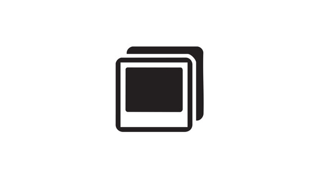 Stacked photo icon representing image gallery or collection.