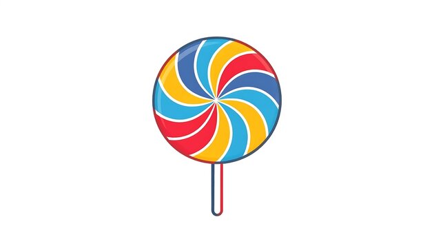 Colorful abstract spiral design with gradient rainbow colors.