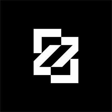 Futuristic letter Z logo merging slanted parallelograms in high-contrast counterchange grid. Unique & elegant mark ideal for fintech, AI labs, software, cybersecurity, and Web3 solutions.
