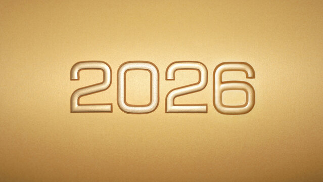 2026 Annual Report Concept with Gold Embossed Numbers on Matte Background