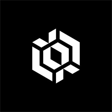 Futuristic letter L logo integrated into a 3D isometric hexagon framework. Unique & elegant, ideal for blockchain, tech startups, cybersecurity, Web3, and software engineering.