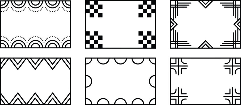 Minimal Geometric Decorative Border Frame Collection for Modern Design Templates