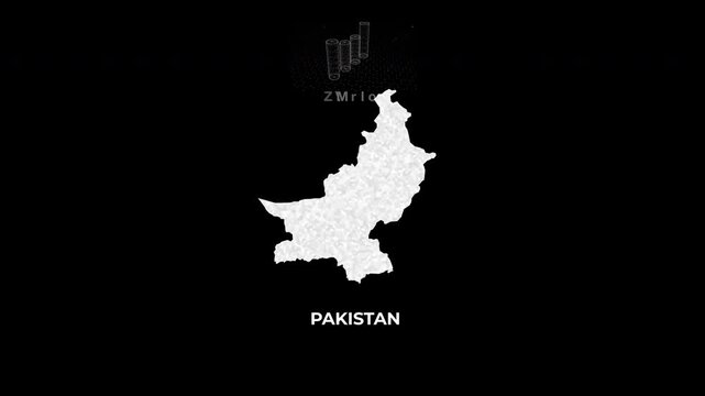 Pakistan technology map with animated charts, graphs, statistics, and analytics showcasing economy, infrastructure, innovation, population, trade, energy, and national development