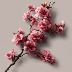 Fototapeta premium Realistic sakura branch