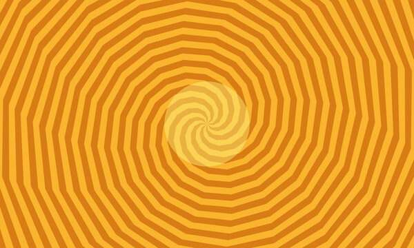 Abstract yellow and orange spiral hypnotic background pattern