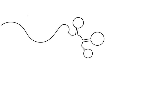 Networking data node diagram icon sign continuous one line drawing moving on white background minimalist single art transfer server solution symbol animation video